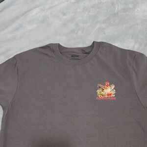 Gildan Gray Short Sleeve Tee with Dinosaur Graphic